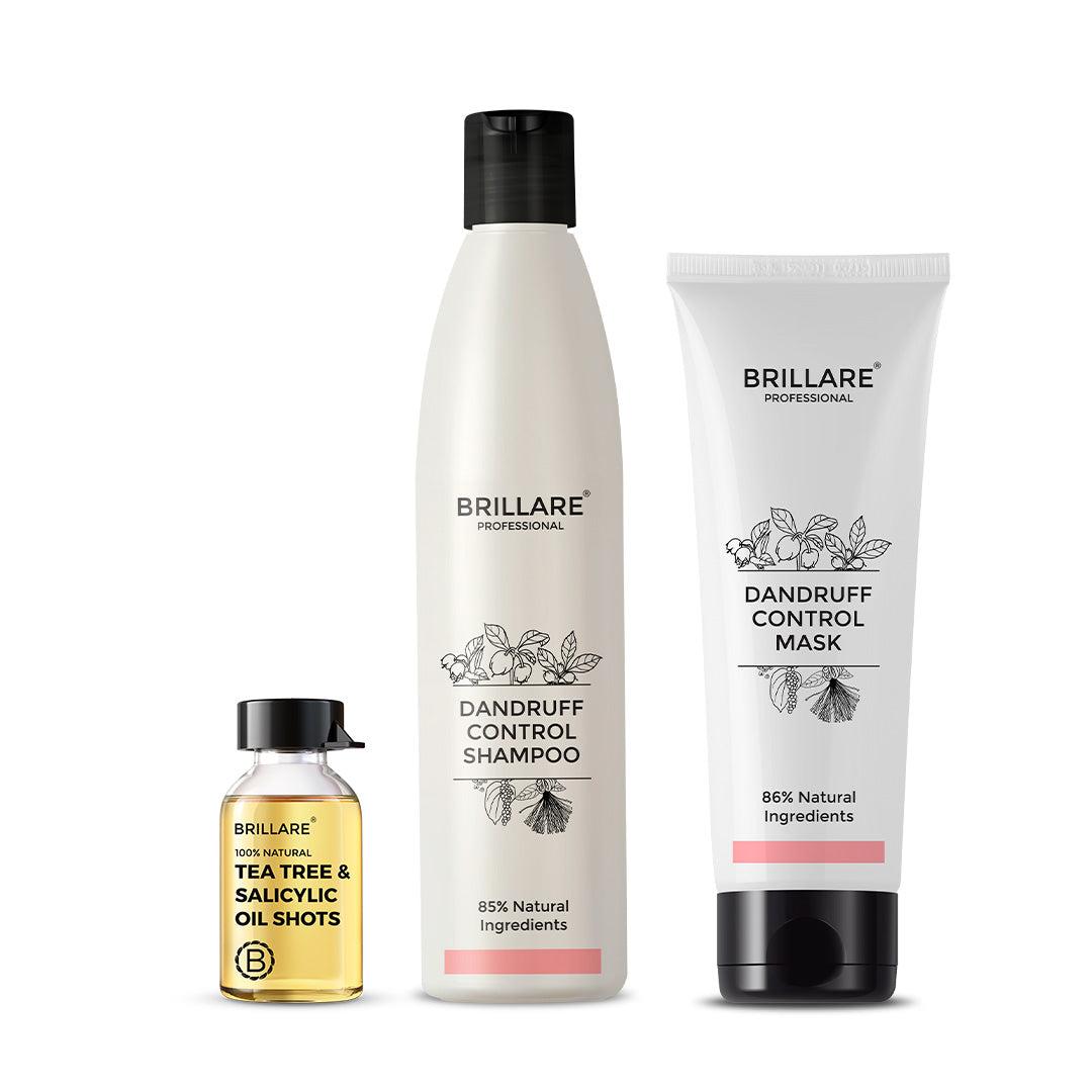 Brillare Dandruff Control Kit products available at D Squared Unisex Salon